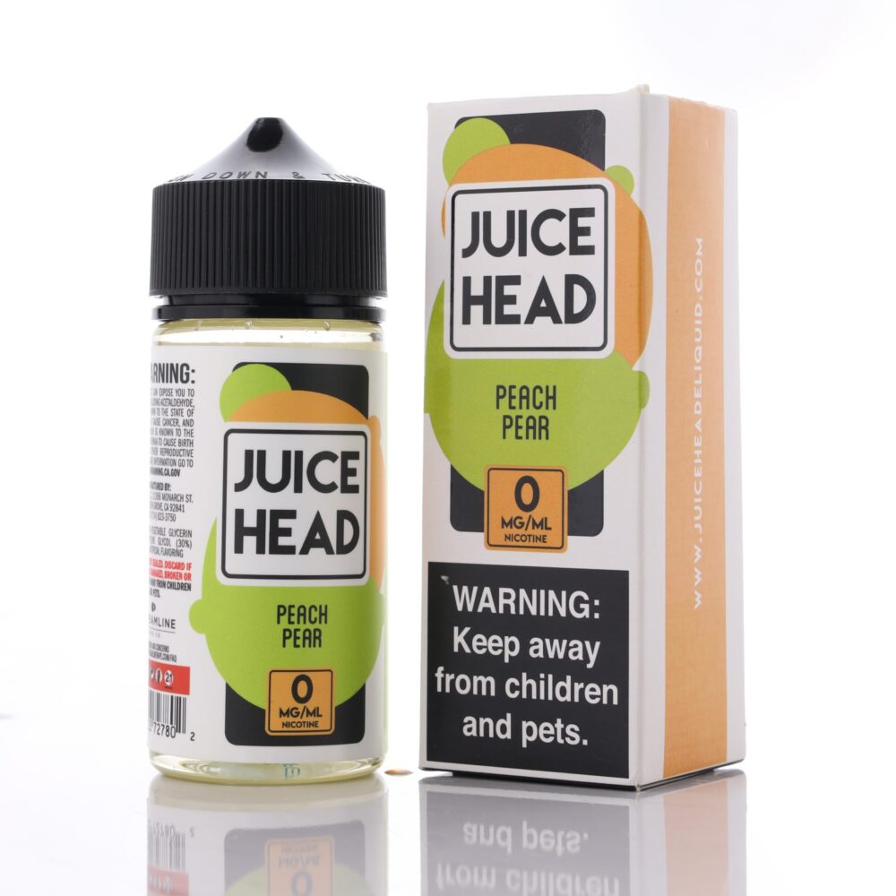 Juice Head - Peach Pear 100ML/0MG Nicotine